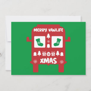Tarjeta De Agradecimiento Navidades de Vanlife y regalos de Navidad