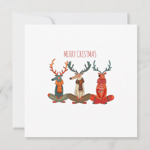 Tarjeta De Agradecimiento Navidades de yoga reno. Moose