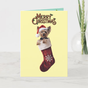 Tarjeta De Agradecimiento Navidades de Yorkie