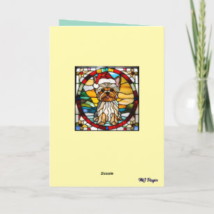 Tarjeta De Agradecimiento Navidades de Yorkie