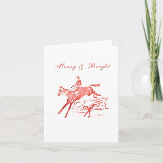 Tarjeta De Agradecimiento Navidades del campo Caballos equestres