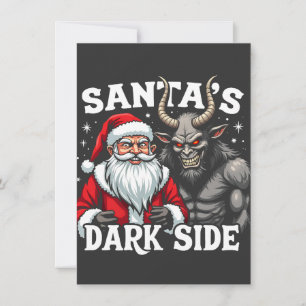 Tarjeta De Agradecimiento Navidades del lado oscuro de Santa Krampus Devil