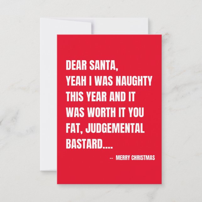 Tarjeta De Agradecimiento Navidades divertidos (Anverso)