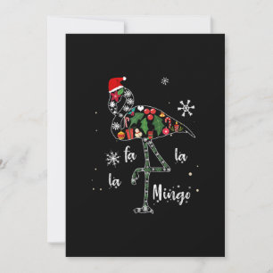 Tarjeta De Agradecimiento Navidades divertidos de Flamingo Navidad