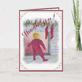 Tarjeta De Agradecimiento Navidades DIVERTIDOS SE PREGUNTAN POR LA CHIMENEA