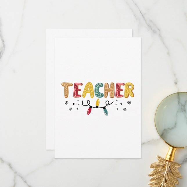Tarjeta De Agradecimiento Navidades docentes (Anverso/Reverso In Situ)