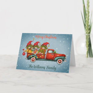 Tarjeta De Agradecimiento Navidades Elf Truck