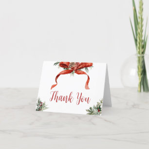 Tarjeta De Agradecimiento Navidades Feliz Pequeño Baby Shower