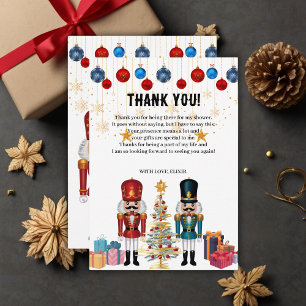 Tarjeta De Agradecimiento Navidades festivos Ornamentos de desnudos Baby Sho