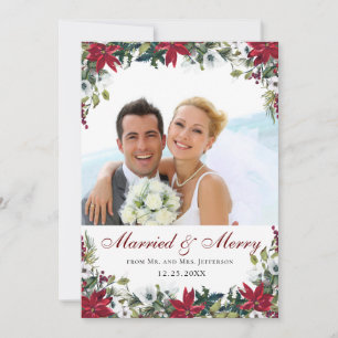 Tarjeta De Agradecimiento Navidades florales de la Poinsettia Roja