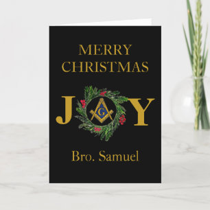 Tarjeta De Agradecimiento Navidades Freemason Masonic Mason Freemason