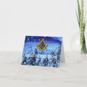 Tarjeta De Agradecimiento Navidades Freemason Masonic Mason Freemason