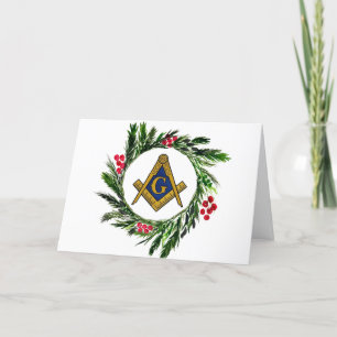 Tarjeta De Agradecimiento Navidades Freemason Masonic Mason Freemason