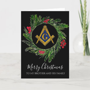 Tarjeta De Agradecimiento Navidades Freemason Masonic Mason Freemason