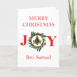 Tarjeta De Agradecimiento Navidades Freemason Masonic Mason Freemason