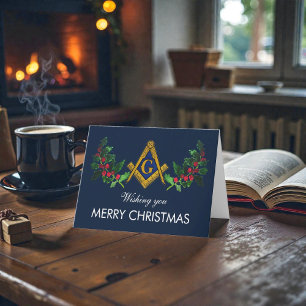 Tarjeta De Agradecimiento Navidades Freemason Masonic Mason Freemason