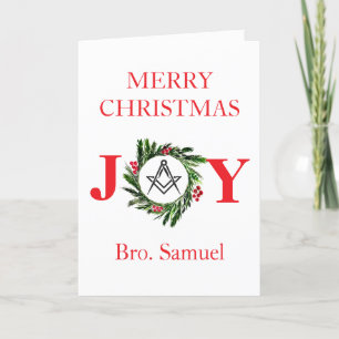 Tarjeta De Agradecimiento Navidades Freemason Masonic Mason Freemason