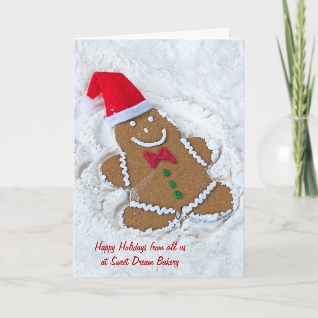 Tarjeta De Agradecimiento Navidades Gracias al cliente (Anverso)