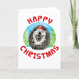 Tarjeta De Agradecimiento Navidades Hedgehog Cargan La Naturaleza De La Vida