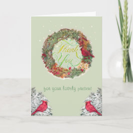 Tarjeta De Agradecimiento Navidades ilustrados Gracias al saludo
