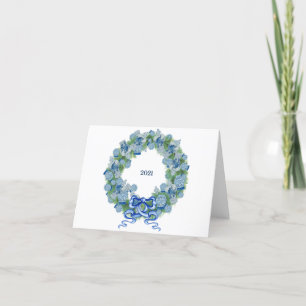 Tarjeta De Agradecimiento Navidades Jar de jengibre azul 2023