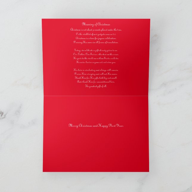 Tarjeta De Agradecimiento Navidades Joy Poetry (Interior)