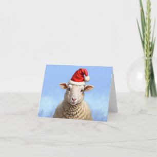 Tarjeta De Agradecimiento navidades lindos ovejas