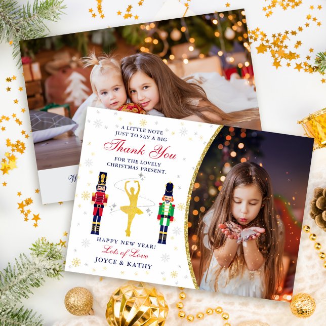 Tarjeta De Agradecimiento Navidades mágicos Ballerina Nutcracker 2 Photo (Subido por el creador)