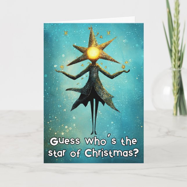 Tarjeta De Agradecimiento *~* Navidades mágicos brillantes y divertidos 24 A (Anverso)