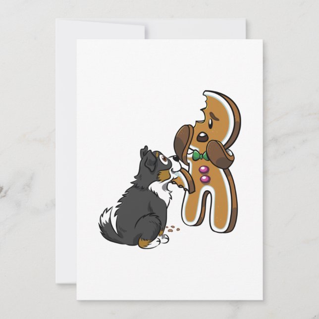 Tarjeta De Agradecimiento Navidades masculinos de pan de jengibre de montaña (Anverso)