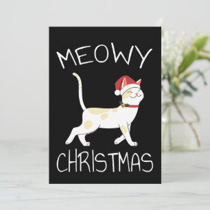 Tarjeta De Agradecimiento Navidades Meowy - Navidades divertidos 2022