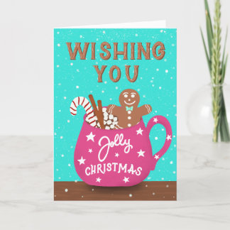 Tarjeta De Agradecimiento Navidades Mug Card: Deseos cálidos para unas vacac