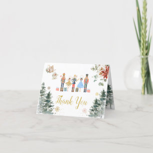 Tarjeta De Agradecimiento Navidades Nutcracker Bridal Shower Tea plegado