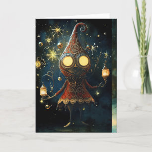 Tarjeta De Agradecimiento *~* Navidades Ojos cósmicos brillan con amor AP97