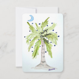 Tarjeta De Agradecimiento Navidades Palm