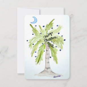 Tarjeta De Agradecimiento Navidades Palm