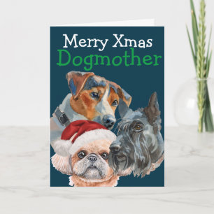 Tarjeta De Agradecimiento Navidades personalizados acuarela de su perro