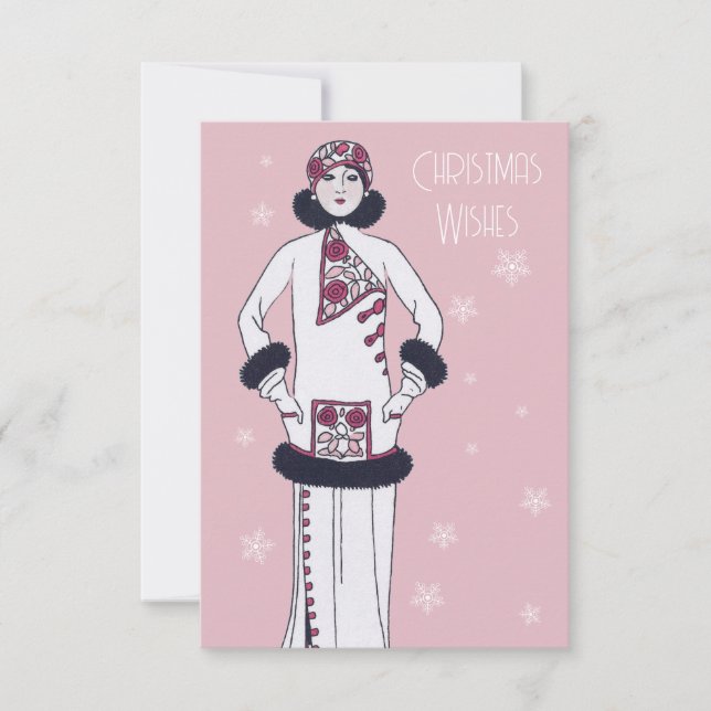 Tarjeta De Agradecimiento Navidades personalizados de la Reina de la Nieve (Anverso)