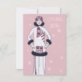 Tarjeta De Agradecimiento Navidades personalizados de la Reina de la Nieve