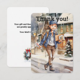 Tarjeta De Agradecimiento Navidades personalizados de transporte de cartas