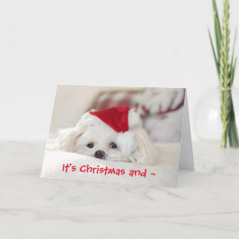 TARJETA DE AGRADECIMIENTO NAVIDADES POOCH MISS YOU CARD