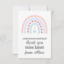 Tarjeta De Agradecimiento Navidades Profesor Gracias a regalo Hero personali