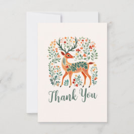 Tarjeta De Agradecimiento Navidades renos Baby Shower 'Oh ciervo'