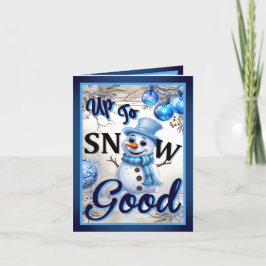 Tarjeta De Agradecimiento Navidades Retro Cutie Blue