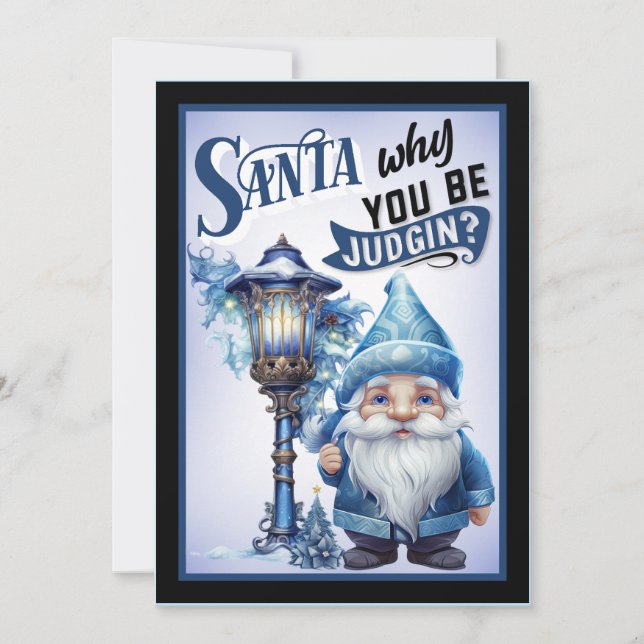 Tarjeta De Agradecimiento Navidades retro graciosos (Anverso)