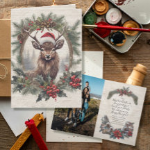 Navidades rusos venados veneran foto de familia