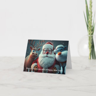 Tarjeta De Agradecimiento Navidades Santa