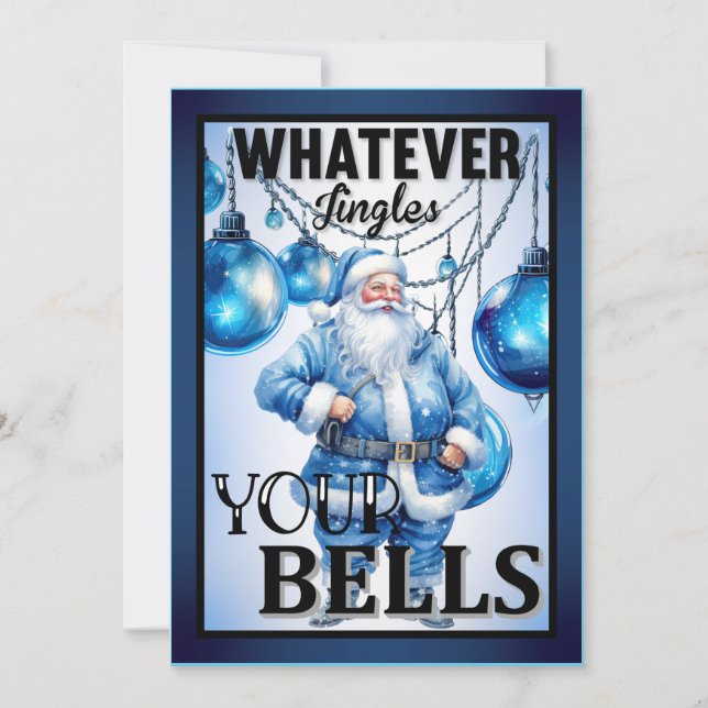 Tarjeta De Agradecimiento Navidades Santa Retro Funny (Anverso)