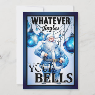 Tarjeta De Agradecimiento Navidades Santa Retro Funny