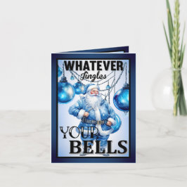 Tarjeta De Agradecimiento Navidades Santa Retro Funny